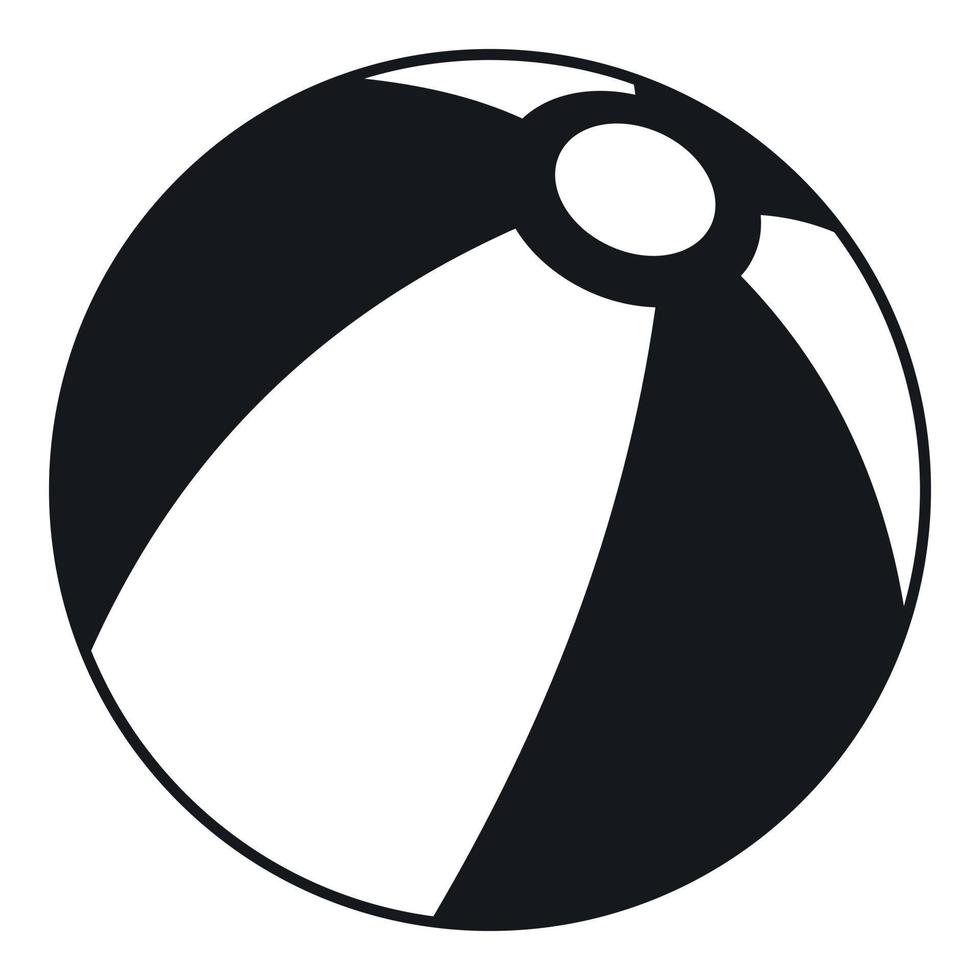 Beach ball icon, simple style vector