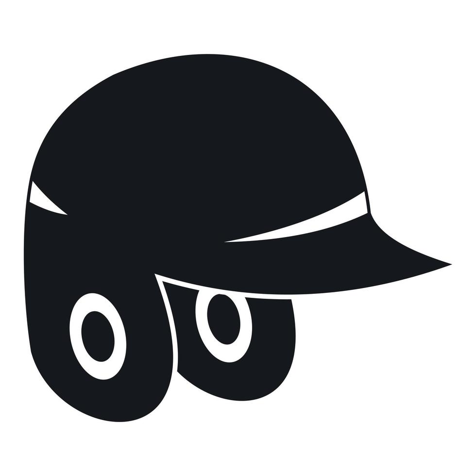 Baseball helmet icon, simple style vector