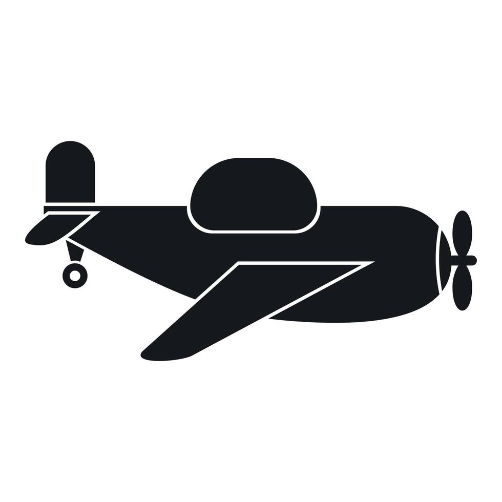 Toy plane icon, simple style vector