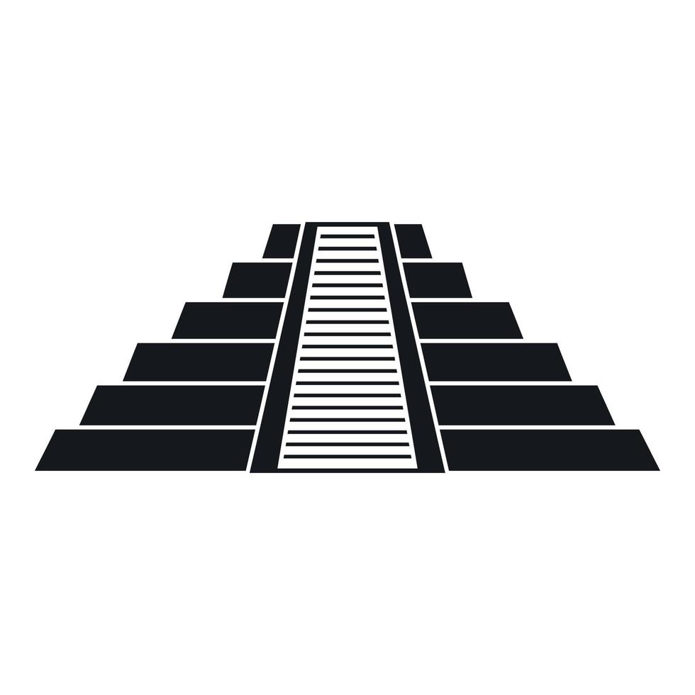 Ziggurat in Chichen Itza icon, simple style vector