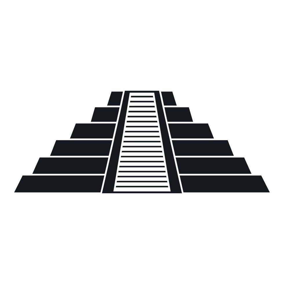 Ziggurat in Chichen Itza icon, simple style vector