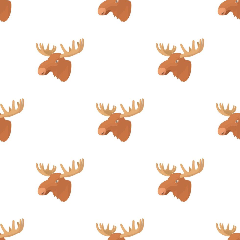 Head of elk pattern seamless vector