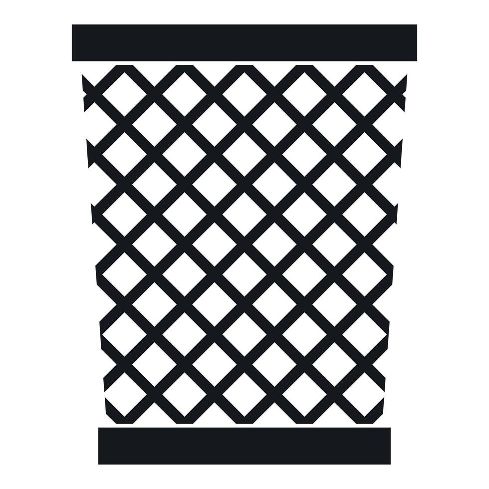 Wastepaper basket icon, simple style vector