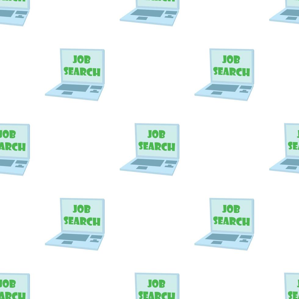 Job search on laptop pattern seamless vector