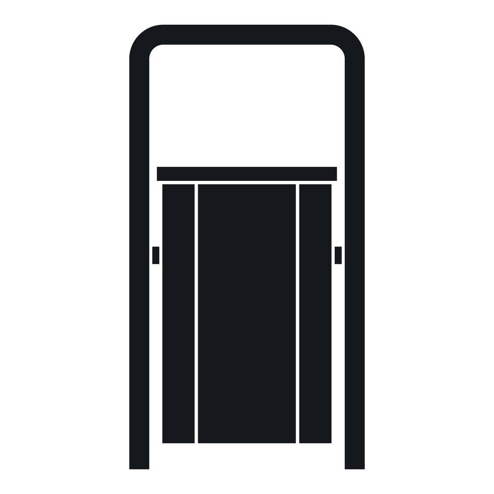 Public garbage bin icon, simple style vector
