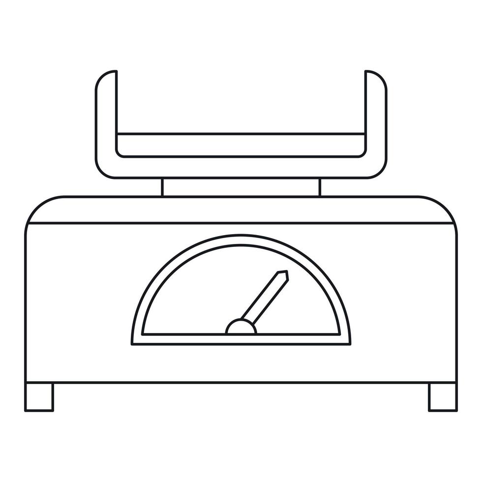 Baby scale icon, outline style vector