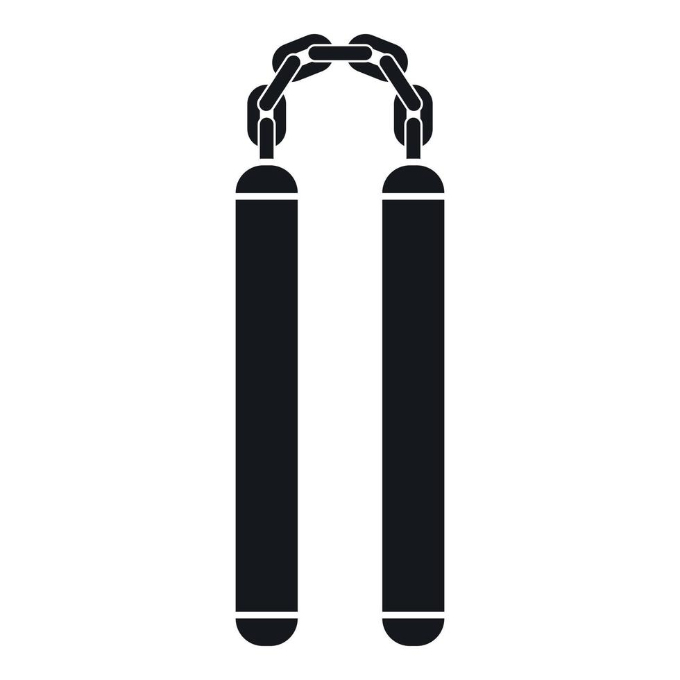 Nunchaku icon, simple style vector