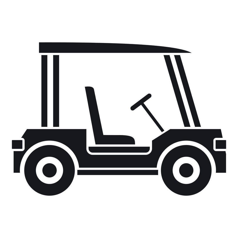Golf club vehicle icon, simple style vector