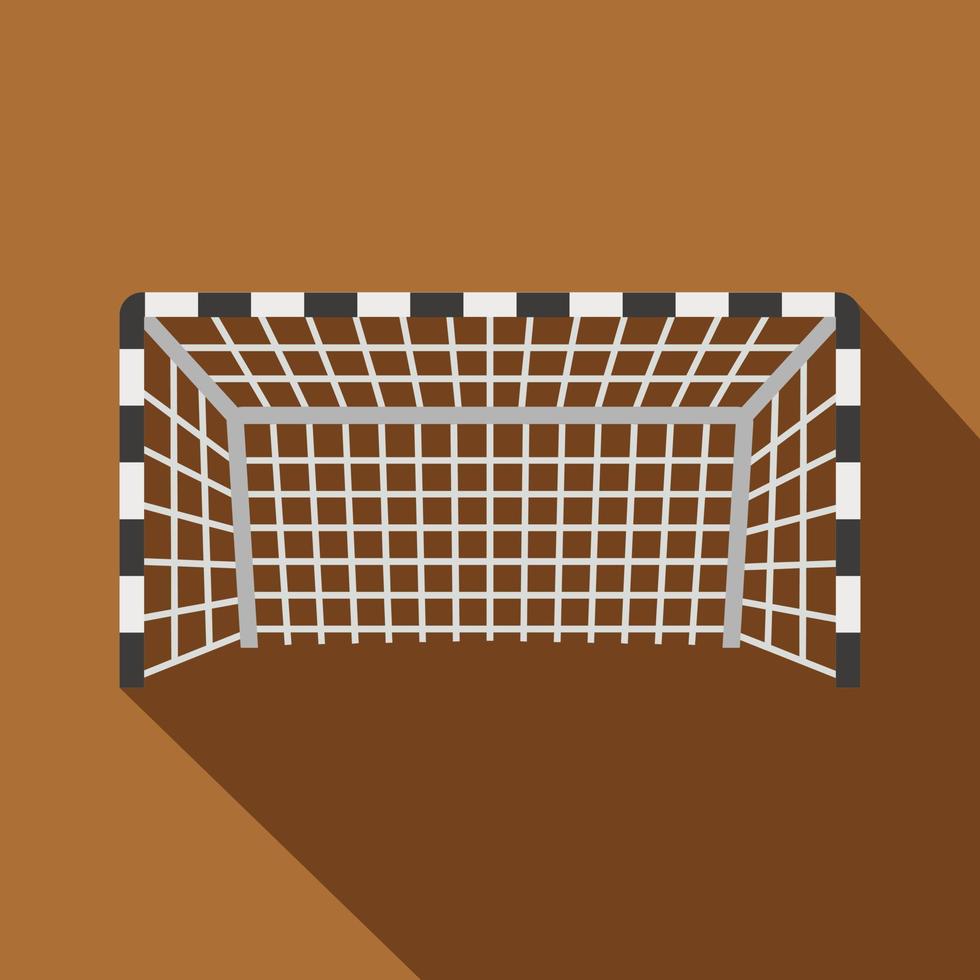 icono de puerta de fútbol o fútbol, estilo plano vector