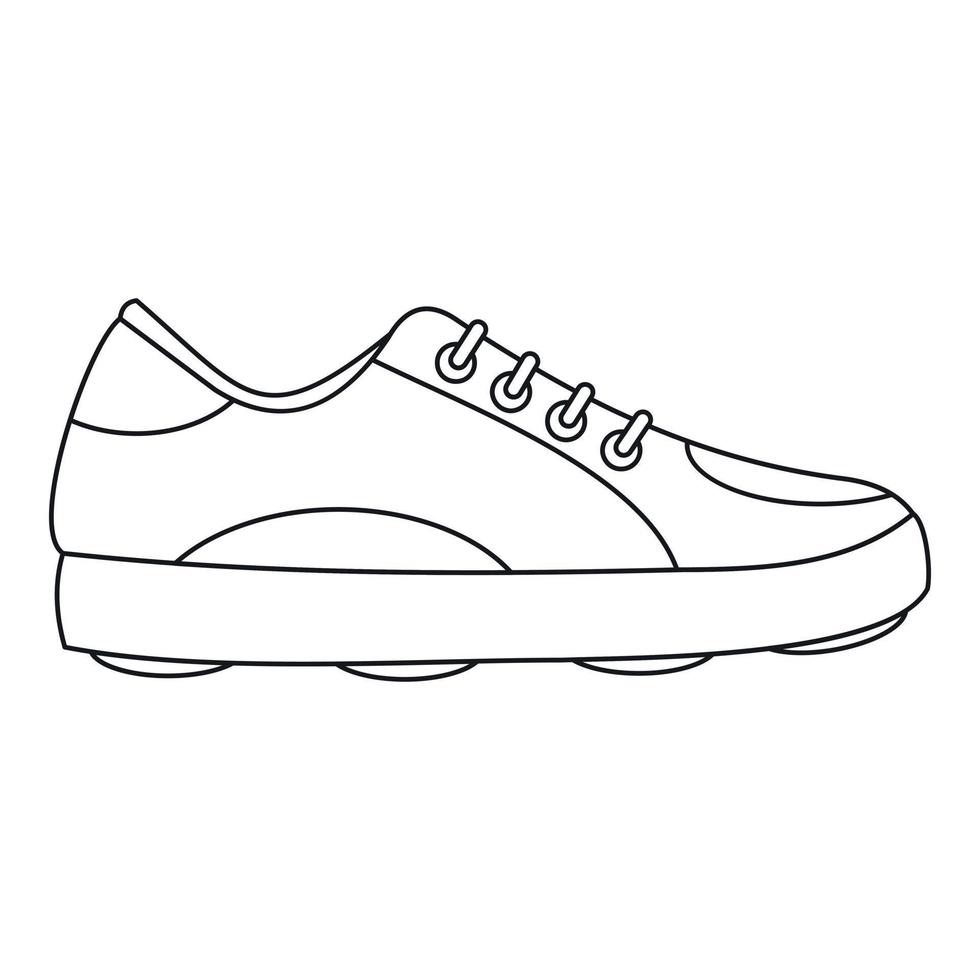 Modern golf shoe icon, outline style vector