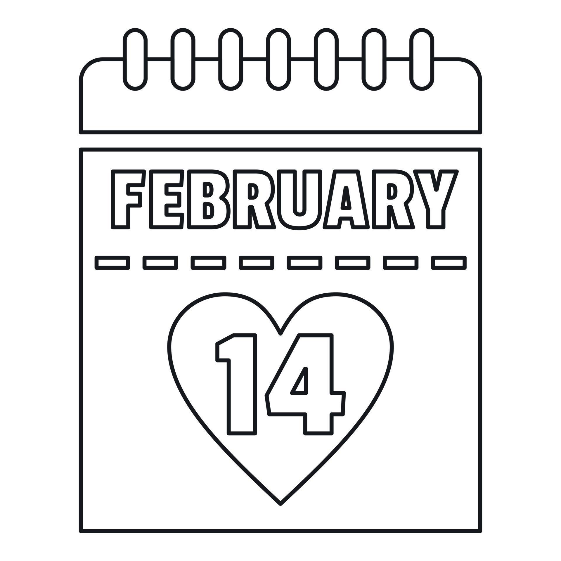February 14 Calendar Icon Outline Style 15206893 Vector Art At Vecteezy february-14-calendar-icon-outline-style-15206893-vector-art-at-vecteezy