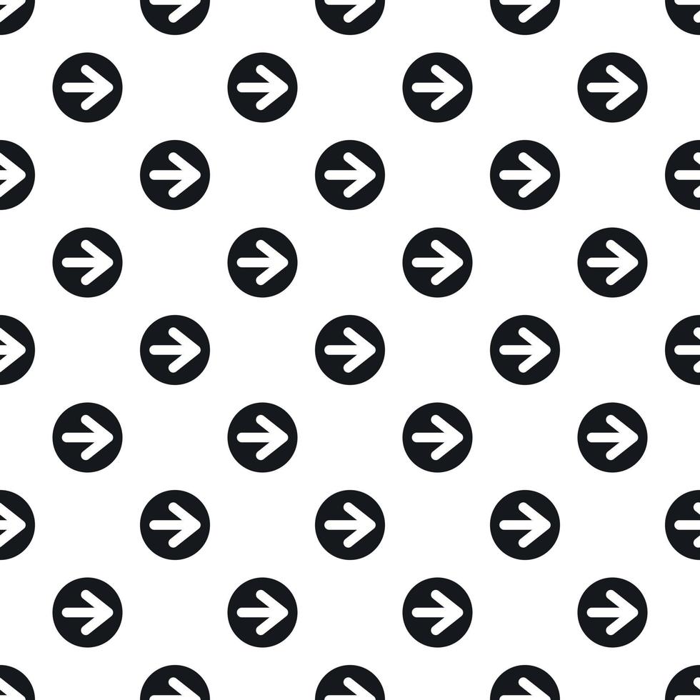 Arrow right circle button pattern, simple style vector