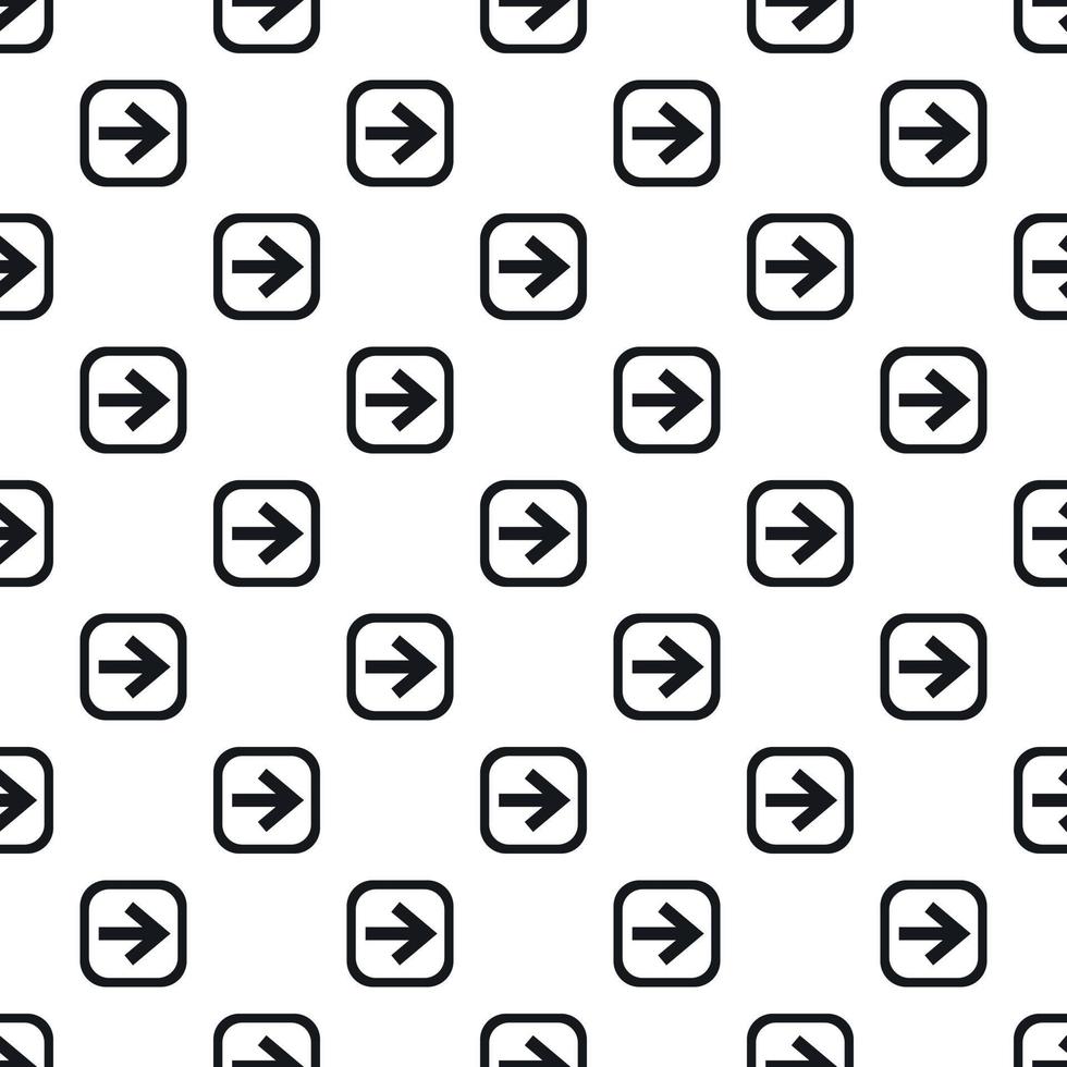 Arrow right square button pattern, simple style vector