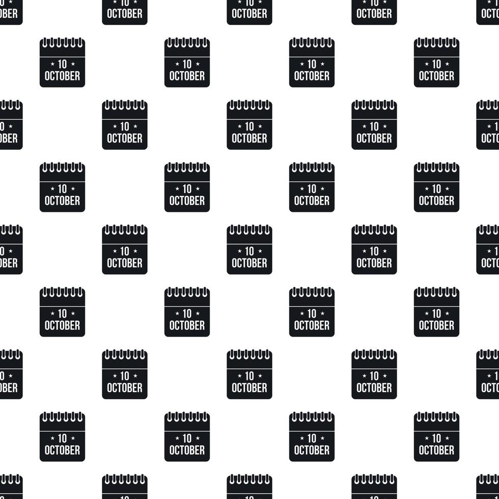 Columbus day calendar pattern, simple style vector