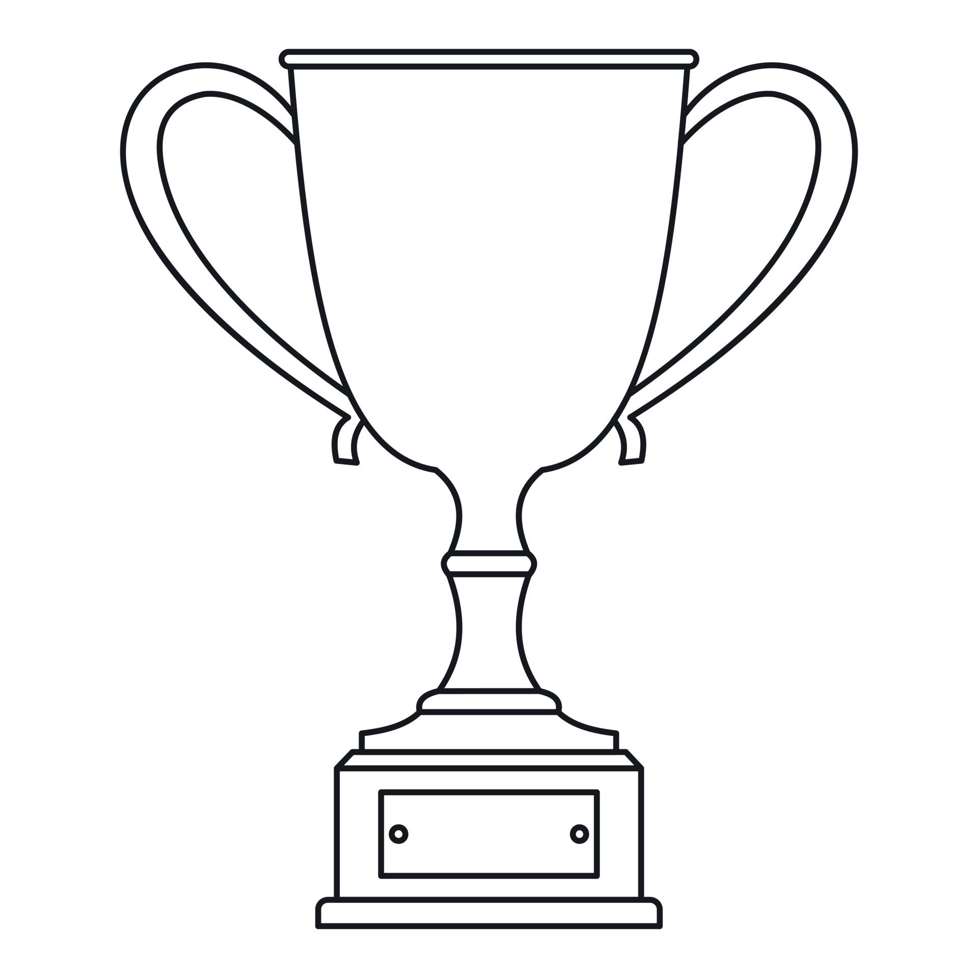 Trophy cup icon, outline style 15206955 Vector Art at Vecteezy