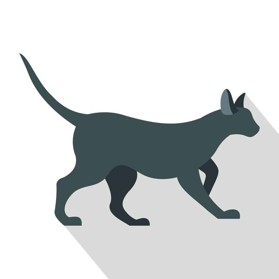 icono de gato, estilo plano vector