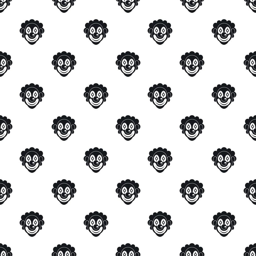 Clown head pattern, simple style vector