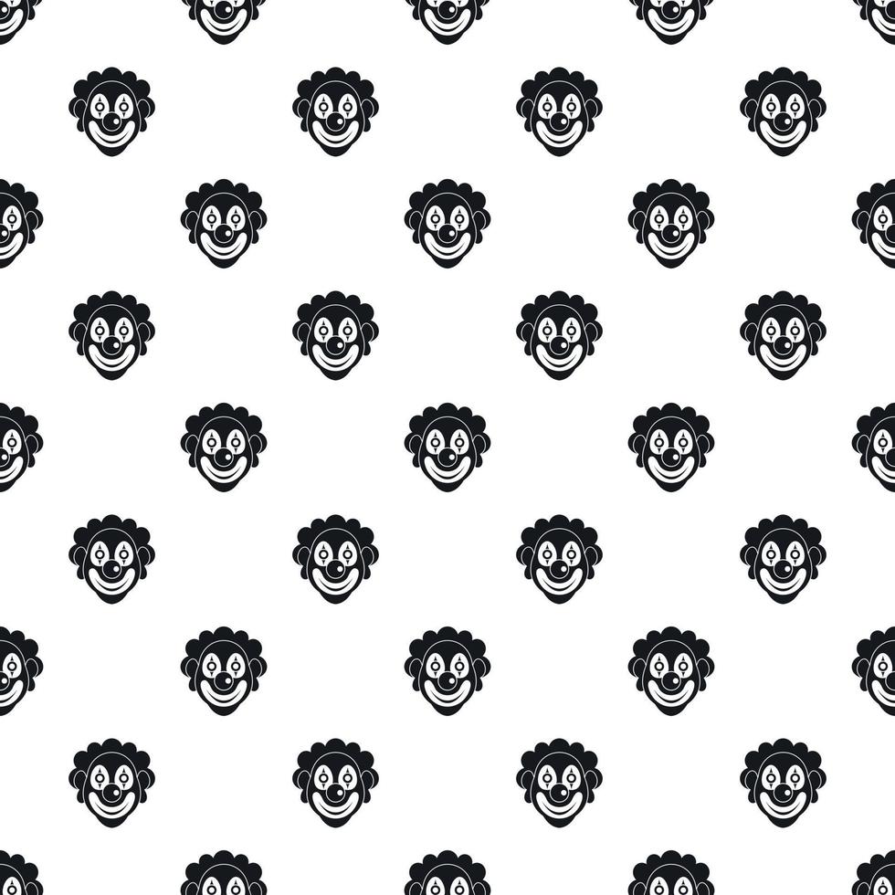 Clown head pattern, simple style vector