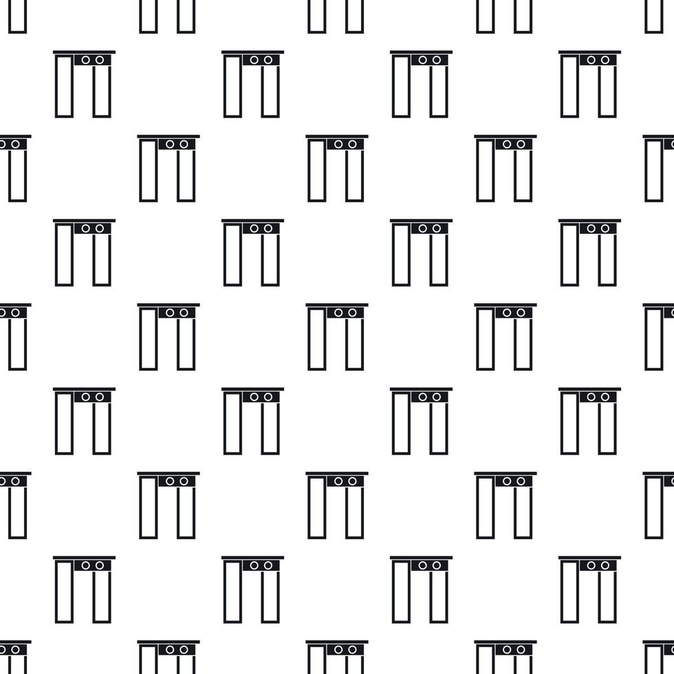 Security gates with metal detector pattern vector