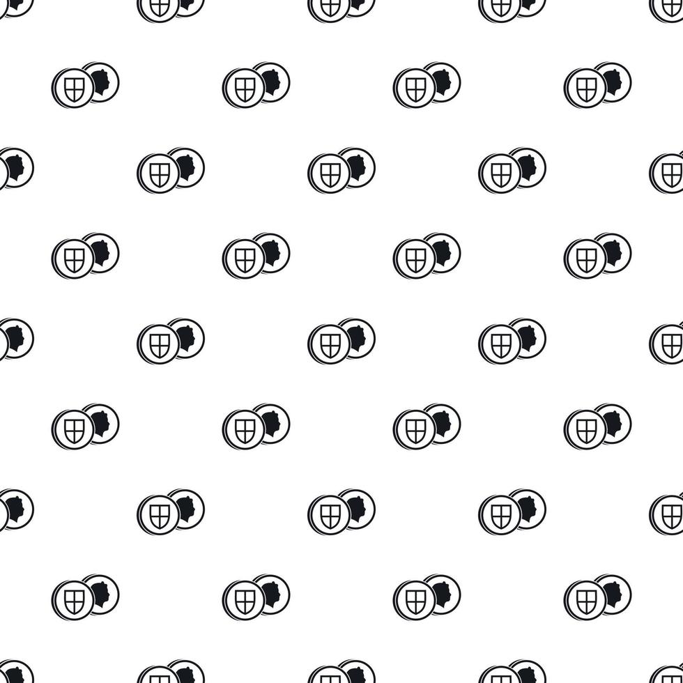 Pound coin pattern, simple style vector