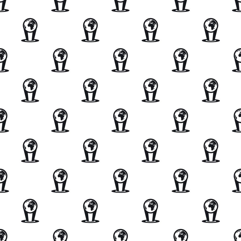 Hologram globe pattern, simple style vector