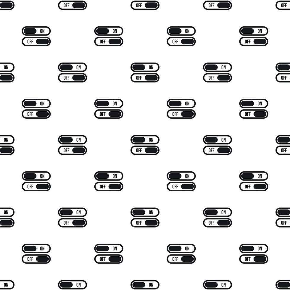 On and off buttons pattern, simple style vector