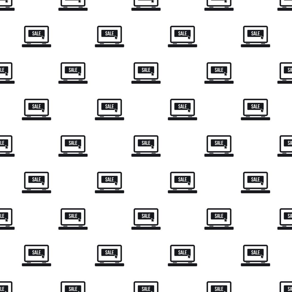 Laptop monitor with an inscription Sale pattern vector