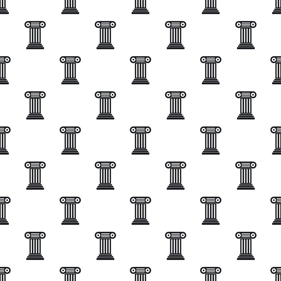 Ancient Ionic pillar pattern, simple style vector