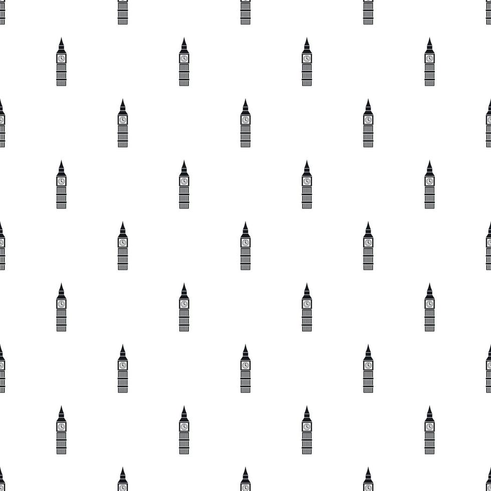 Big Ben in Westminster pattern, simple style vector
