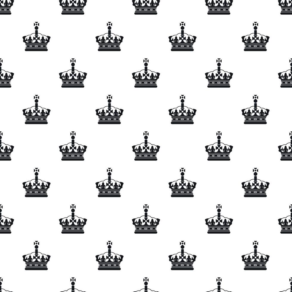 Royal crown pattern, simple style vector