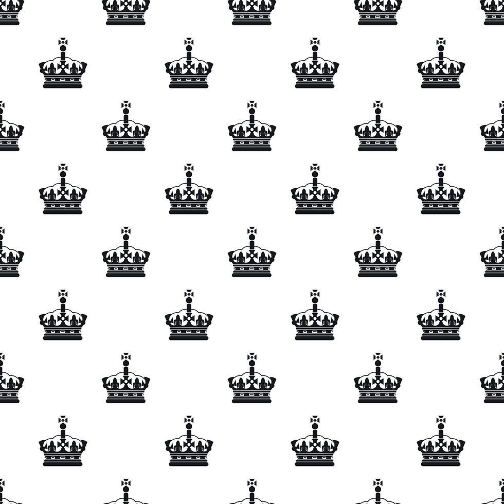 Royal crown pattern, simple style vector