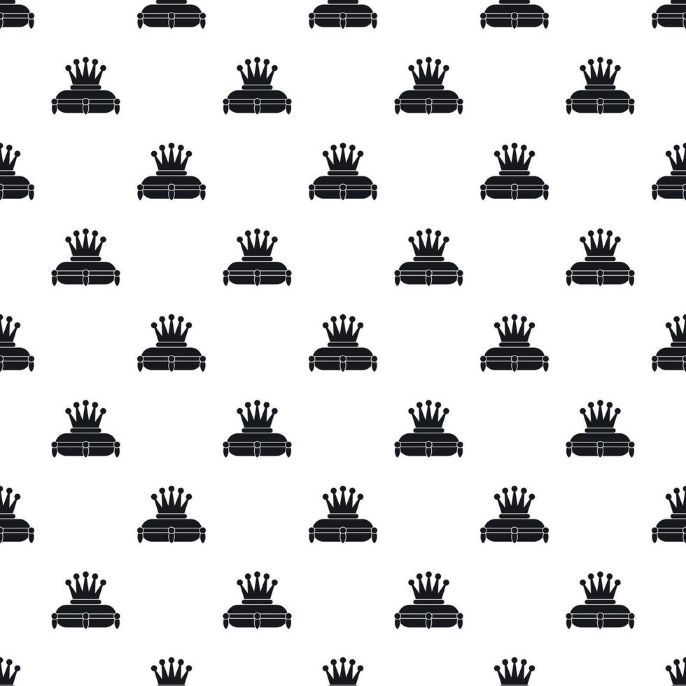 Crown on a pillow pattern, simple style vector