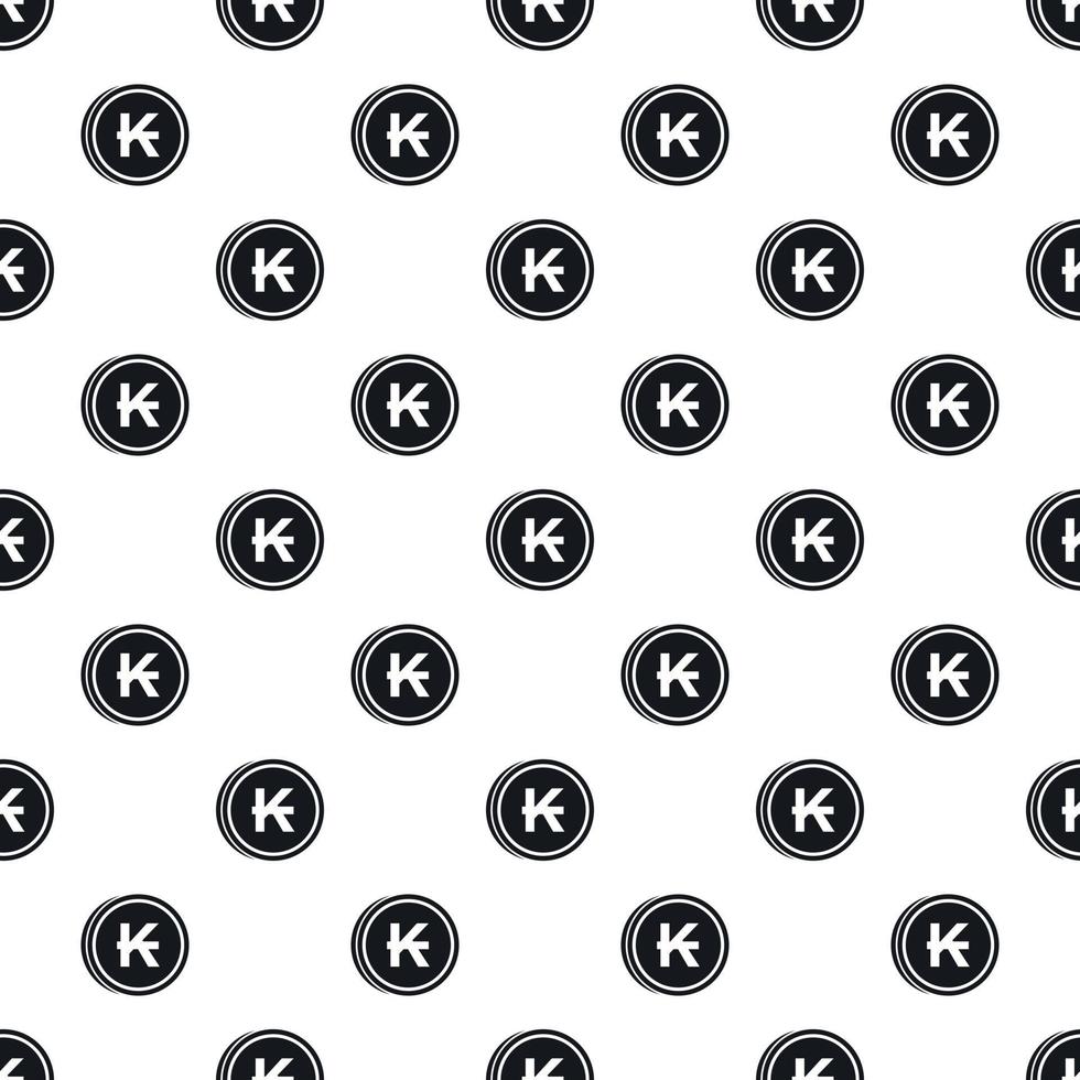 Coin with Lao kip sign pattern, simple style vector