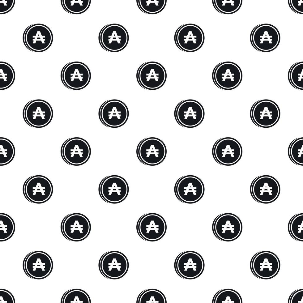 Coin with austral of Argentina sign pattern vector