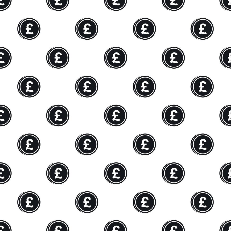 Coin with Italian lira sign pattern, simple style vector