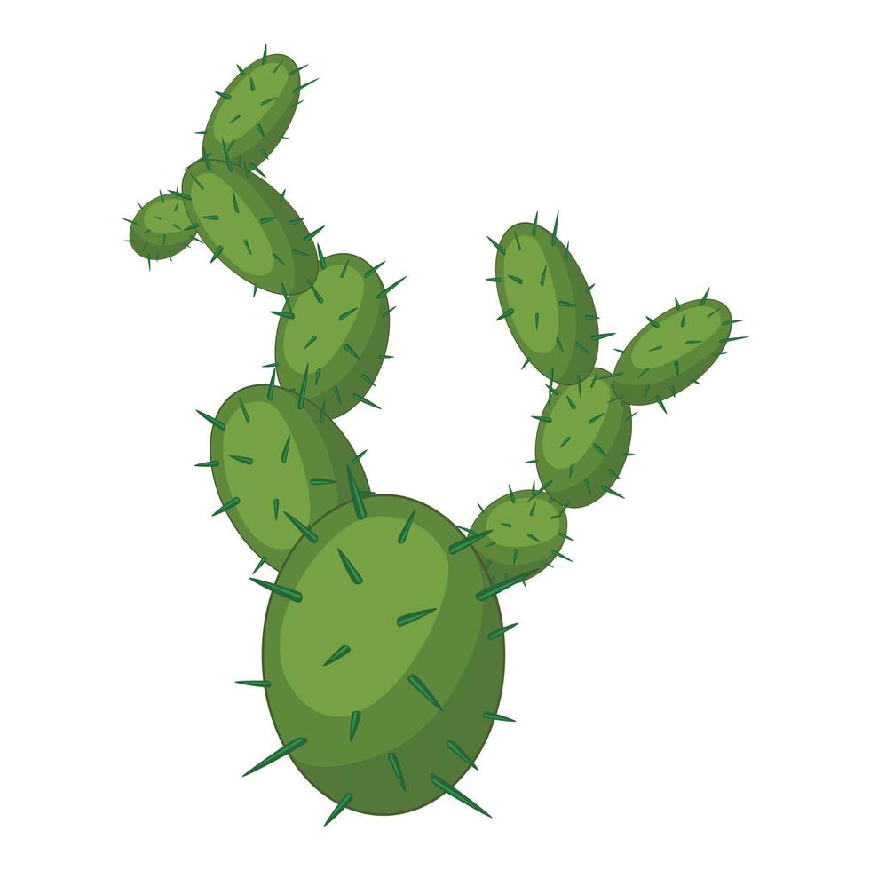 hermoso icono de cactus, estilo de dibujos animados vector