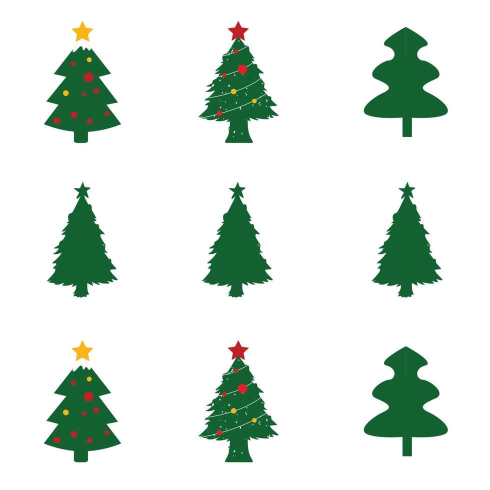 Christmas Tree Set vector