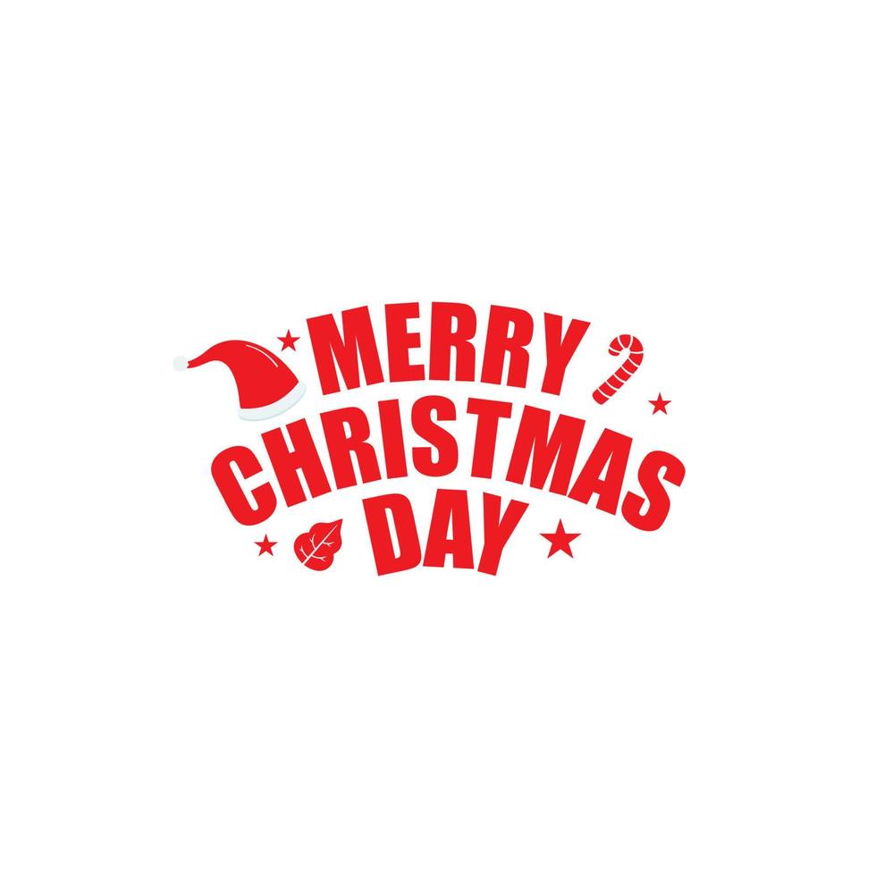 Merry Christmas Beautiful Hand Lettering Calligraphy Design on White Background. Vector Holiday Illustration Element. Merry Christmas Script Calligraphy
