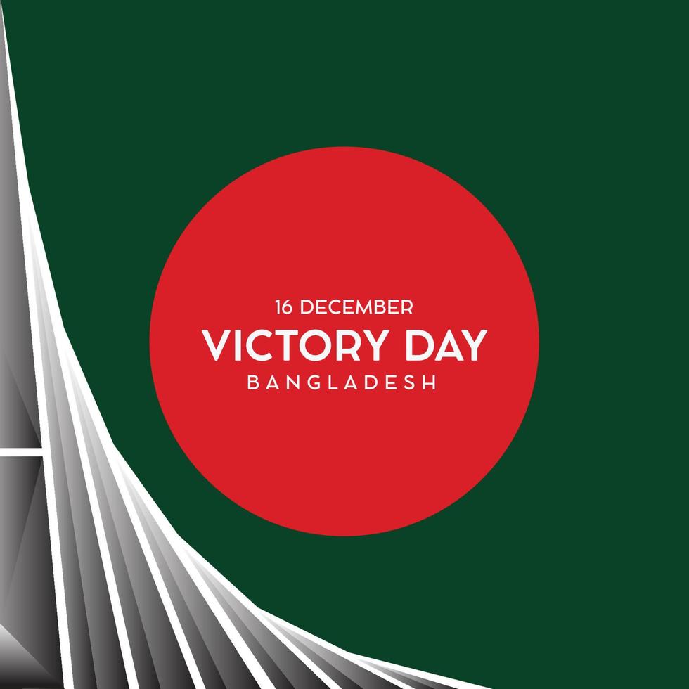 16 December Victory Day Bangladesh Vector Illustration with National Martyrs' Monument called Sriti Shoudho. Victory Day Banner, Poster, Greeting Card Template Design. Victory Day Background