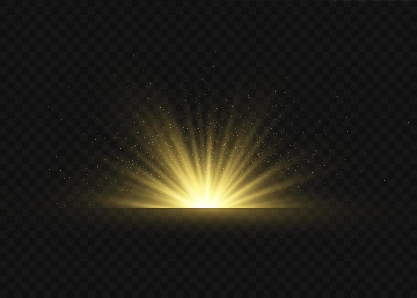 conjunto de efectos de luz aislados brillantes, destello de lente, explosión, brillo, línea, destello solar, chispa y estrellas. diseño abstracto de elementos de efectos especiales. rayo de brillo con vector