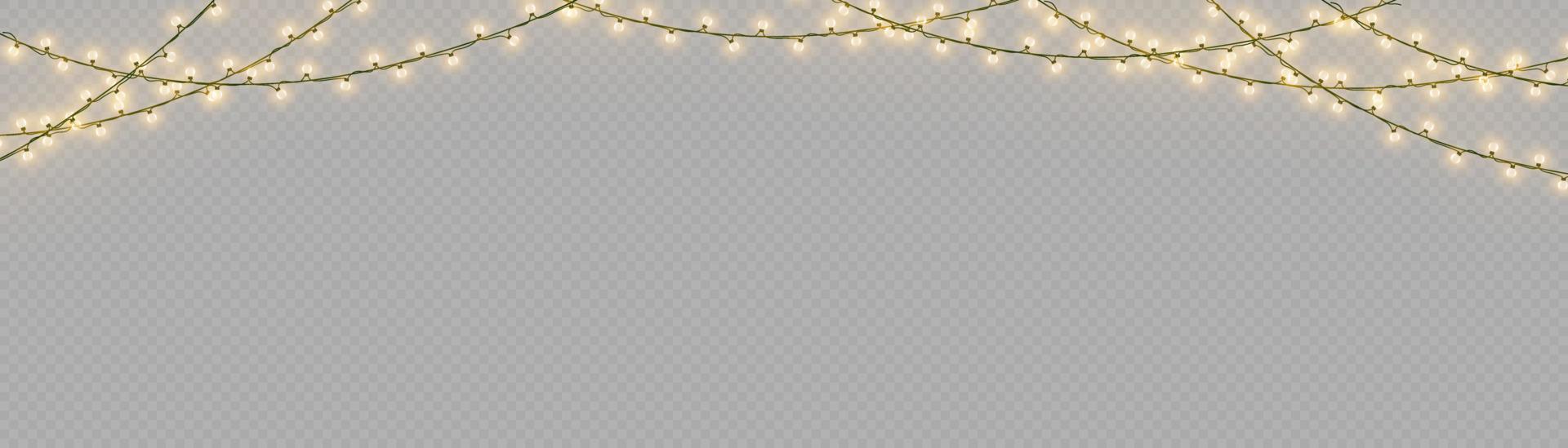 Christmas lights isolated. Christmas light multicolored garlands. xmas lamp glowing garland. for the new year and christmas. light effect. Vector illustration.