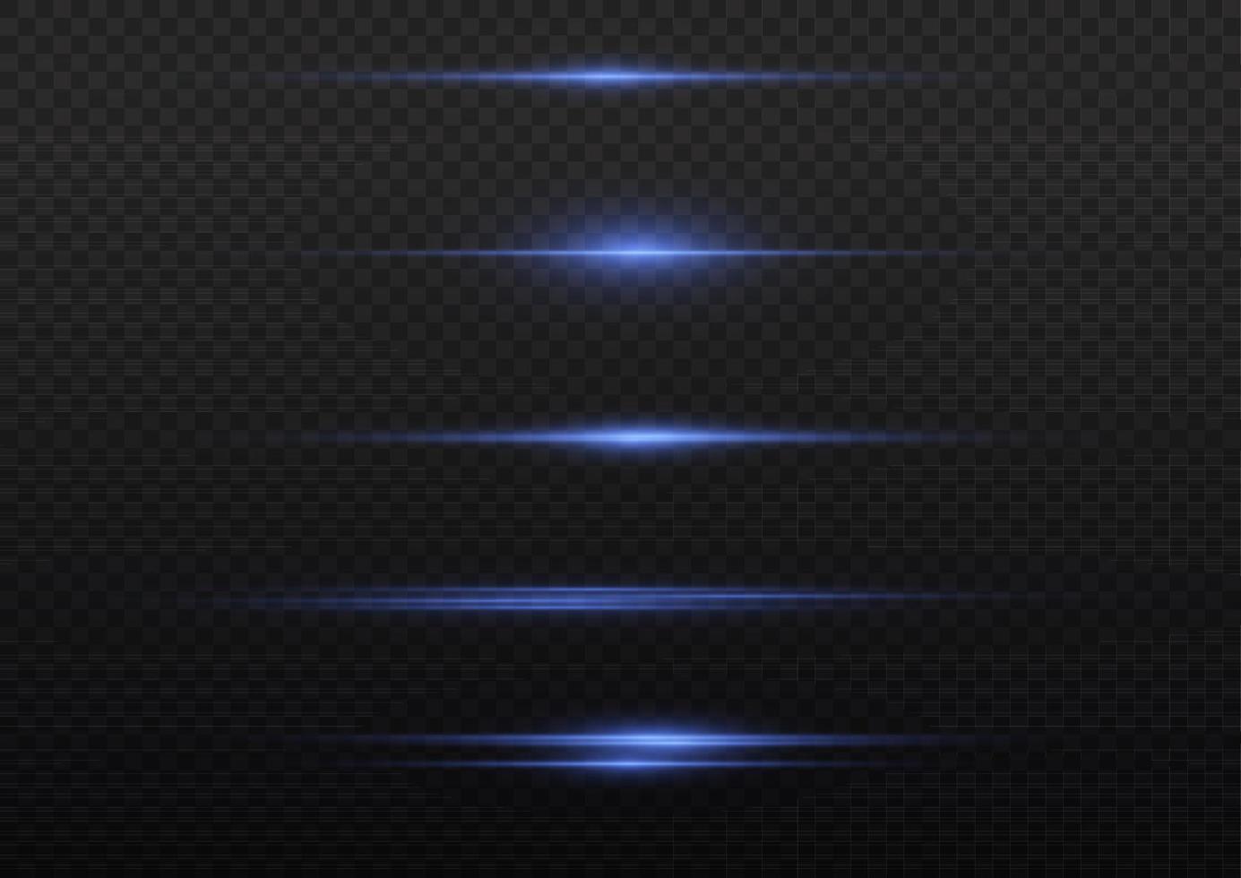Horizontal beams of light. Beautiful light reflections. Glowing stripes on a light background. Glowing abstract sparkling background. Set of white horizontal highlights. Laser beams. spark and stars. vector
