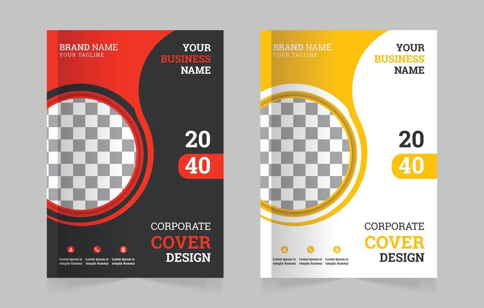 Professional corporate book cover design template a4 vector