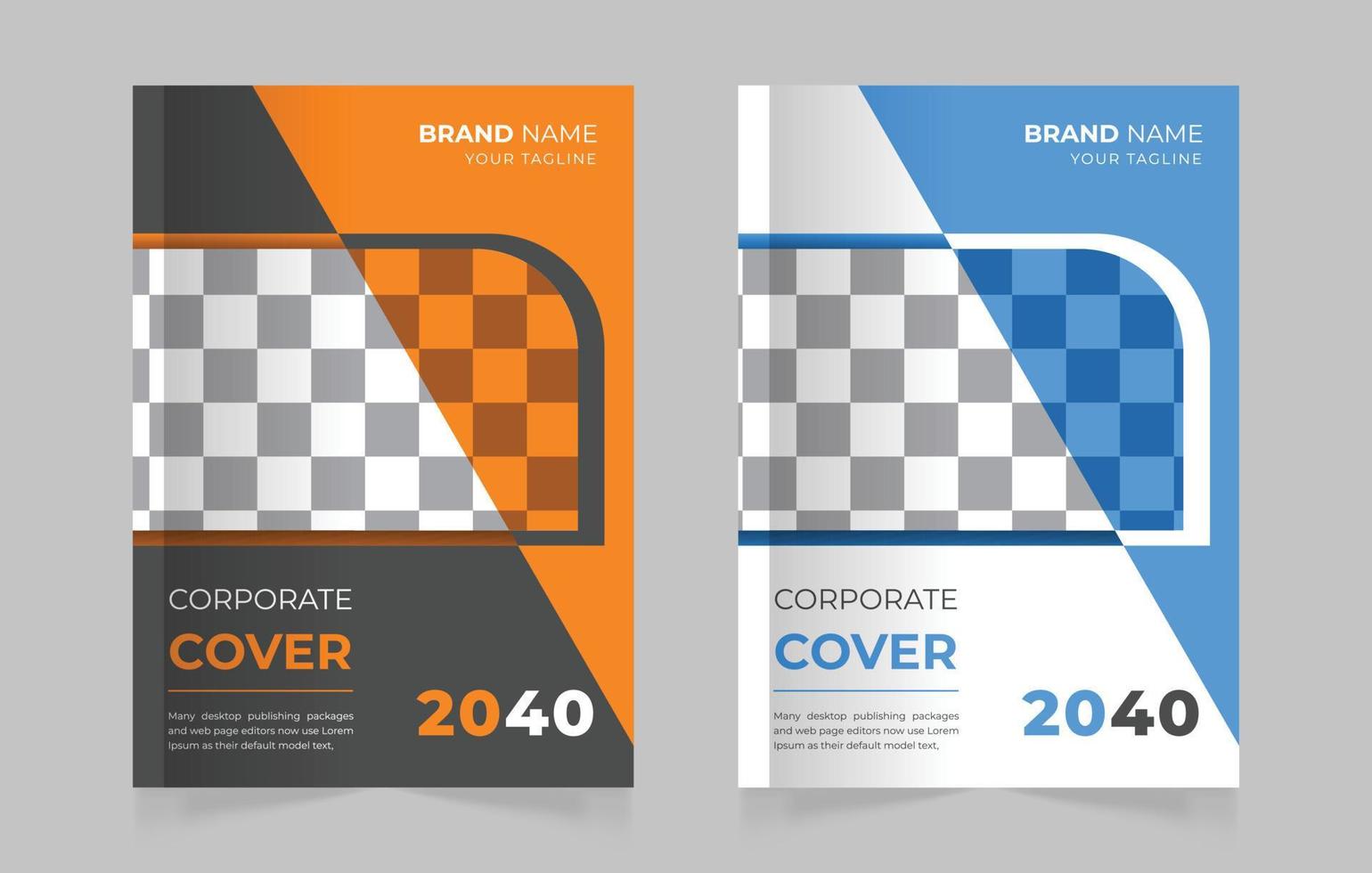 Corporate simple book cover design template a4 vector