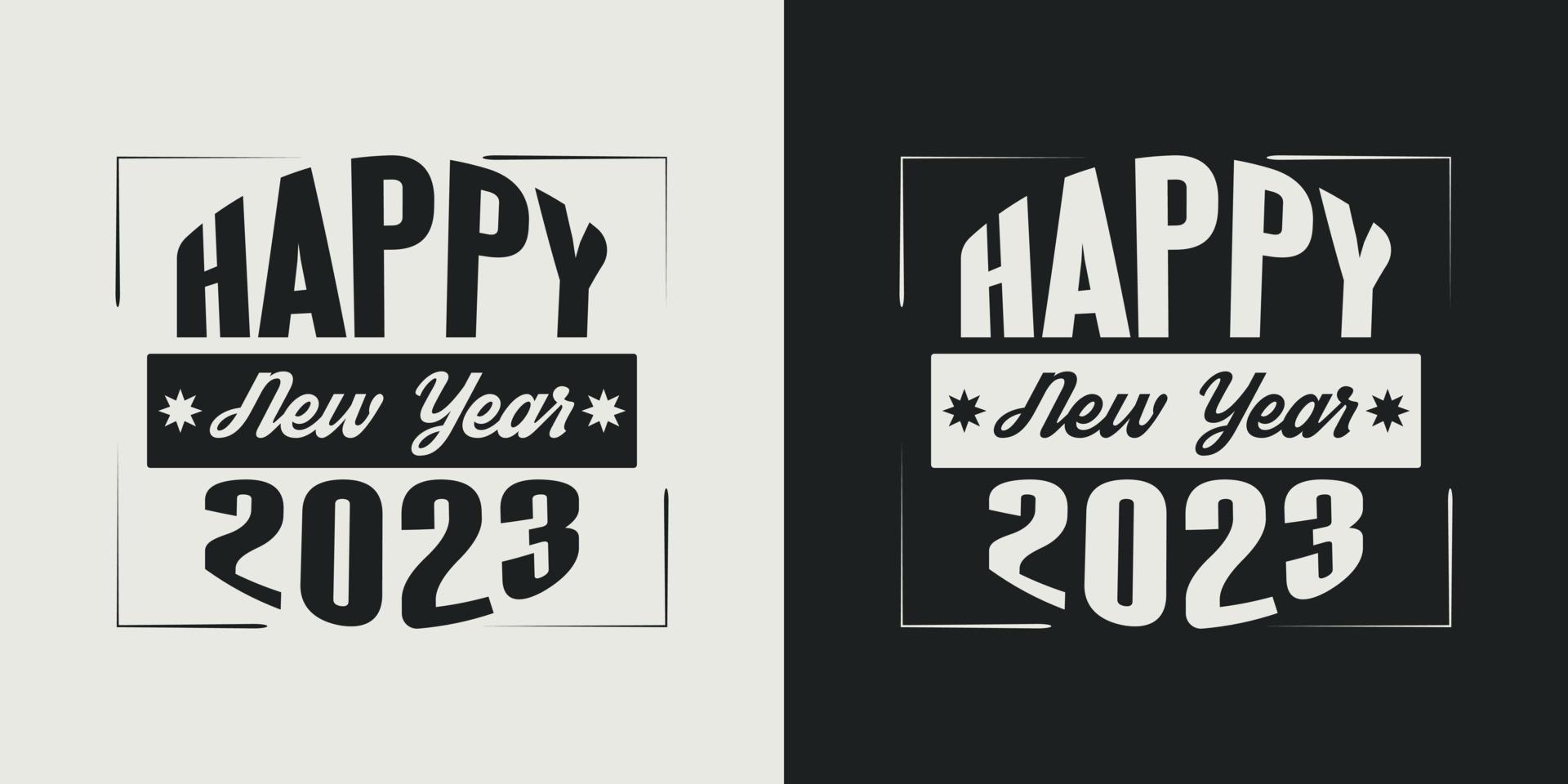Happy new year t-shirt design vector 2023. Greeting stylish t-shirt Design. Typography, Unique, Vector design template.