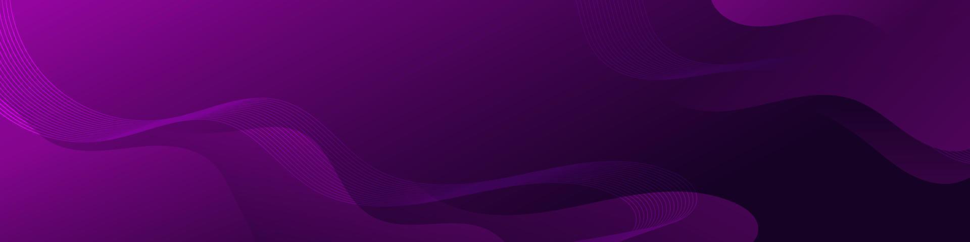 Abstract Purple Fluid Wave Banner Template vector