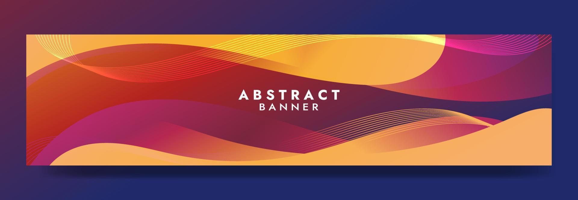 Abstract Orange Fluid Wave Banner Template vector