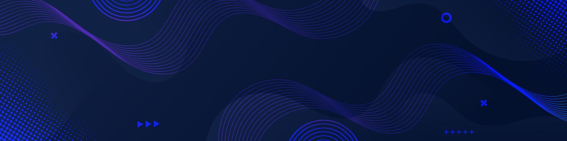 Abstract Blue Fluid Wave Banner Template vector