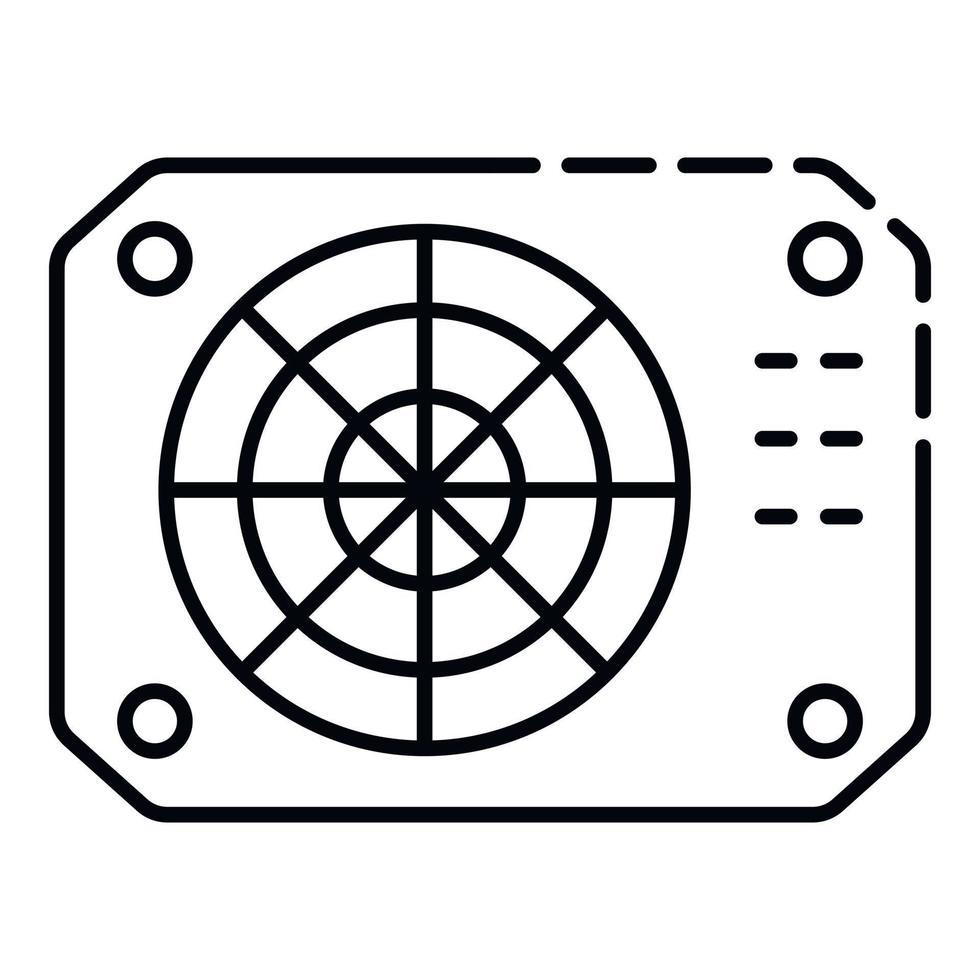 Conditioner box icon, outline style vector