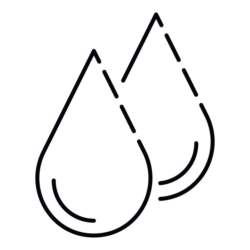icono de gota de agua, estilo de contorno vector